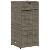 Patio Storage Cabinet Gray 21.7"x21.7"x43.7" Poly Rattan