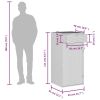 Patio Storage Cabinet Gray 21.7"x21.7"x43.7" Poly Rattan