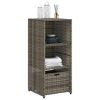 Patio Storage Cabinet Gray 19.7"x21.7"x45.3" Poly Rattan
