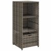 Patio Storage Cabinet Gray 19.7"x21.7"x45.3" Poly Rattan