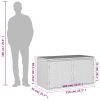 Patio Storage Cabinet Brown 43.3"x21.7"x23.8" Poly Rattan