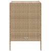 Patio Storage Cabinet Beige 21.7"x23.2"x31.5" Poly Rattan