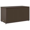 Patio Storage Cabinet Brown 43.3"x21.7"x23.8" Poly Rattan
