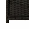 Patio Storage Cabinet Black 41.3"x21.7"x44.5" Poly Rattan