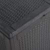 Patio Storage Box 23.8 gal Black PP Rattan