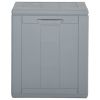 Patio Storage Box 23.8 gal Gray PP Rattan