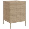 Patio Storage Cabinet Beige 21.7"x23.2"x31.5" Poly Rattan