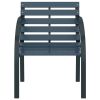 Patio Chairs 2 pcs Gray Wood
