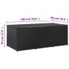 Patio Storage Box Poly Rattan 70.9"x35.4"x27.6" Black