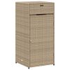 Patio Storage Cabinet Beige 21.7"x21.7"x43.7" Poly Rattan