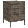 Patio Storage Cabinet Gray 21.7"x23.2"x31.5" Poly Rattan