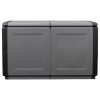 Patio Storage Box 37.8"x20.9"x22.4" 60.8 gal Dark Gray and Black