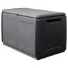 Patio Storage Box 37.8"x20.9"x22.4" 60.8 gal Dark Gray and Black