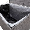 Patio Storage Box Gray 59.1"x39.4"x39.4" Poly Rattan