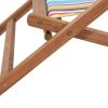 Folding Beach Chair Fabric and Wooden Frame Multicolor