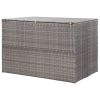 Patio Storage Box Gray 59.1"x39.4"x39.4" Poly Rattan