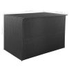 Patio Storage Box Black 59"x39.4"x39.4" Poly Rattan