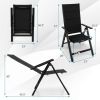 Outdoor Dining Chair with Soft Padded Seat and 7-Position Adjustable Backrest