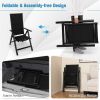 Outdoor Dining Chair with Soft Padded Seat and 7-Position Adjustable Backrest
