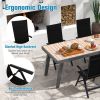 Outdoor Dining Chair with Soft Padded Seat and 7-Position Adjustable Backrest