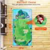 Golf Chipping Game,Golf Chipping Game Mat with Golf Mat, 20 Golf Balls, 6 Ground Stakes, Indoor Golf Game for Adults Kids, Golf Training Equipment