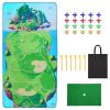 Golf Chipping Game,Golf Chipping Game Mat with Golf Mat, 20 Golf Balls, 6 Ground Stakes, Indoor Golf Game for Adults Kids, Golf Training Equipment