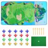 Golf Chipping Game,Golf Chipping Game Mat with Golf Mat, 20 Golf Balls, 6 Ground Stakes, Indoor Golf Game for Adults Kids, Golf Training Equipment