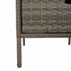 Patio Storage Cabinet Gray 21.7"x23.2"x31.5" Poly Rattan