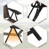 4 Pieces Folding Dining Chairs with Steel Armrests and Sling Back