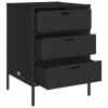 Patio Storage Cabinet Black 21.7"x23.2"x31.5" Poly Rattan