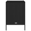 Patio Storage Cabinet Black 21.7"x23.2"x31.5" Poly Rattan