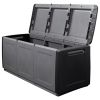 Patio Storage Box 54.3"x20.9"x22.4" 87.2 gal Dark Gray and Black