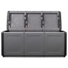 Patio Storage Box 54.3"x20.9"x22.4" 87.2 gal Dark Gray and Black