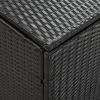 Patio Storage Box Poly Rattan 70.9"x35.4"x27.6" Black