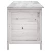 Patio Storage Box White 59.1"x19.7"x22.2" Solid Wood Fir