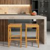 30-Inch Height Bar Chair with Saddle Shaped Seat and Sturdy Footrest