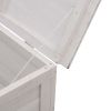 Patio Storage Box White 59.1"x19.7"x22.2" Solid Wood Fir