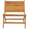 Patio Chair with Footrest Solid Teak Wood