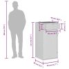 Patio Storage Cabinet Beige 21.7"x21.7"x43.7" Poly Rattan