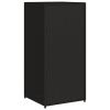 Patio Storage Cabinet Black 21.7"x21.7"x43.7" Poly Rattan