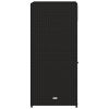 Patio Storage Cabinet Black 21.7"x21.7"x43.7" Poly Rattan