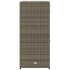 Patio Storage Cabinet Gray 21.7"x21.7"x43.7" Poly Rattan