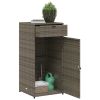 Patio Storage Cabinet Gray 21.7"x21.7"x43.7" Poly Rattan