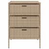 Patio Storage Cabinet Beige 21.7"x23.2"x31.5" Poly Rattan