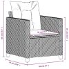 Patio Chair with Cushions Black Poly Rattan