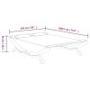 Patio Lounge Bed 65"x74.2"x18.1" Solid Bent Wood Anthracite