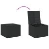 Garden Storage Box Black 76.9 Gal Poly Rattan