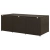Patio Storage Box Poly Rattan 70.9"x35.4"x27.6" Brown