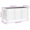 Garden Storage Box with Louver 44.5"x19.7"x22" Solid Wood Acacia