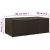 Patio Storage Box Poly Rattan 70.9"x35.4"x27.6" Brown